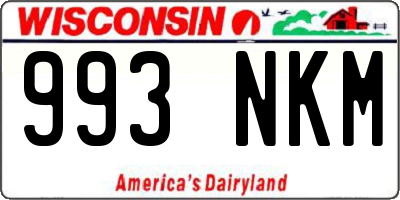 WI license plate 993NKM