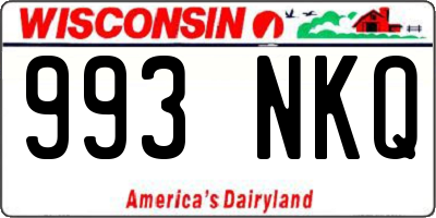 WI license plate 993NKQ