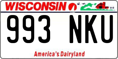 WI license plate 993NKU