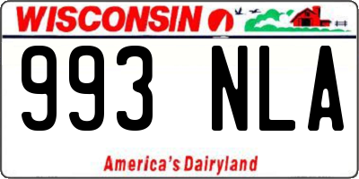 WI license plate 993NLA