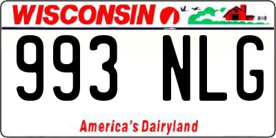 WI license plate 993NLG