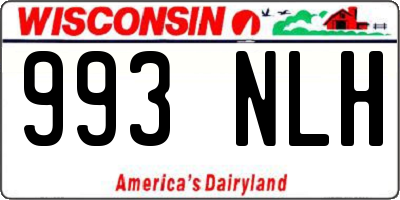 WI license plate 993NLH