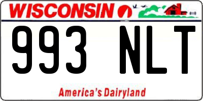 WI license plate 993NLT
