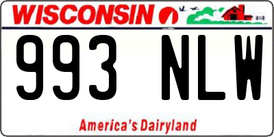 WI license plate 993NLW