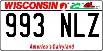 WI license plate 993NLZ