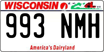 WI license plate 993NMH