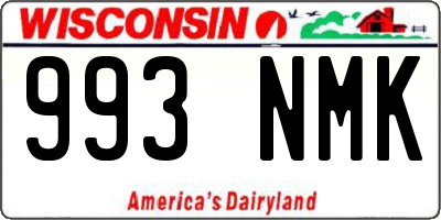 WI license plate 993NMK
