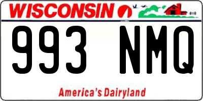 WI license plate 993NMQ