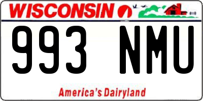 WI license plate 993NMU