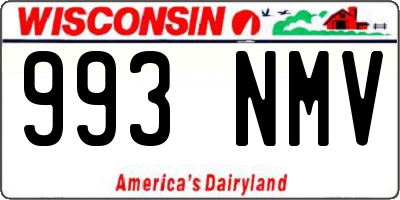 WI license plate 993NMV