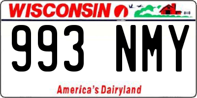 WI license plate 993NMY