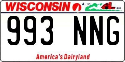 WI license plate 993NNG