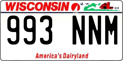 WI license plate 993NNM