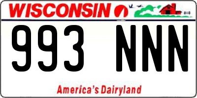 WI license plate 993NNN