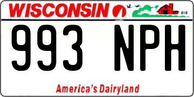 WI license plate 993NPH