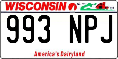 WI license plate 993NPJ