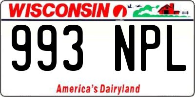 WI license plate 993NPL