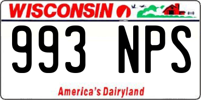 WI license plate 993NPS