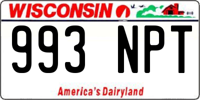 WI license plate 993NPT