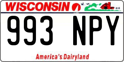 WI license plate 993NPY