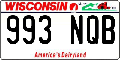 WI license plate 993NQB