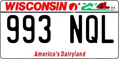 WI license plate 993NQL