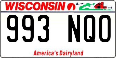 WI license plate 993NQO