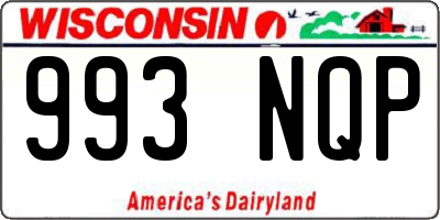WI license plate 993NQP