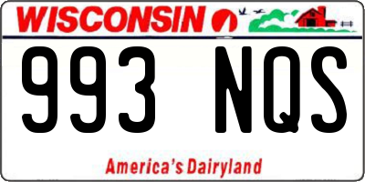 WI license plate 993NQS