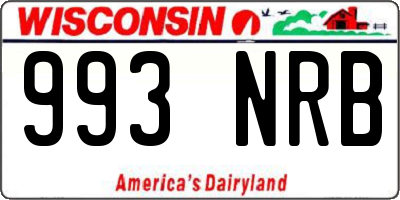 WI license plate 993NRB