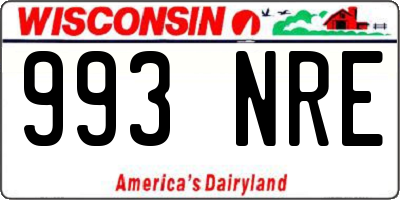 WI license plate 993NRE