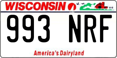 WI license plate 993NRF