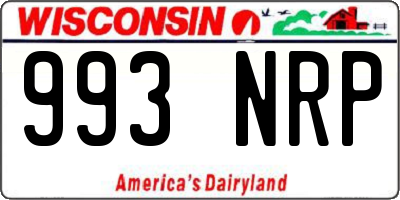 WI license plate 993NRP