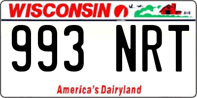 WI license plate 993NRT