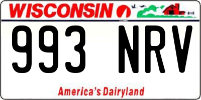 WI license plate 993NRV