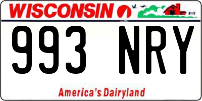 WI license plate 993NRY