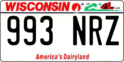 WI license plate 993NRZ