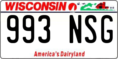 WI license plate 993NSG