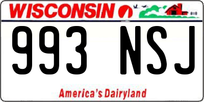 WI license plate 993NSJ