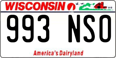 WI license plate 993NSO