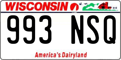 WI license plate 993NSQ