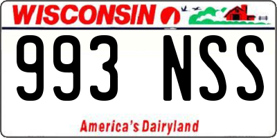 WI license plate 993NSS