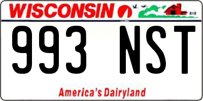 WI license plate 993NST