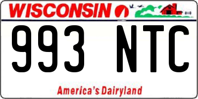 WI license plate 993NTC