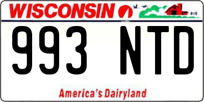 WI license plate 993NTD