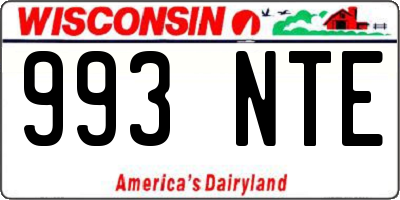 WI license plate 993NTE