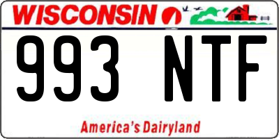 WI license plate 993NTF