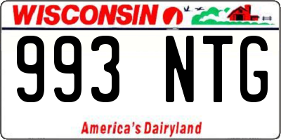 WI license plate 993NTG