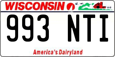 WI license plate 993NTI