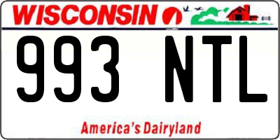 WI license plate 993NTL